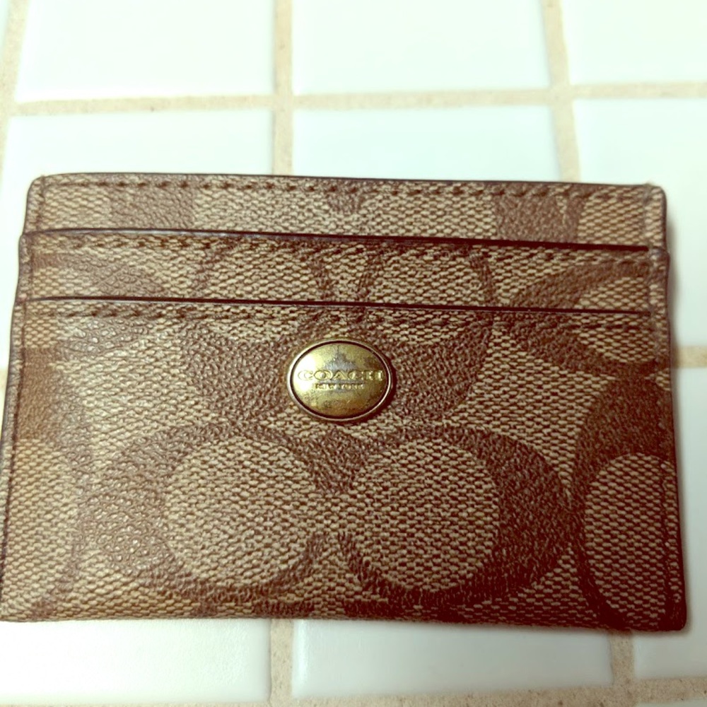 Coach card holder mini wallet